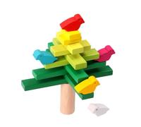 CHICAMPERA 1juego Bloques De Madera para Apilar y Equilibrar Juguete Educativo para Niño Niña De Años Fomenta La Imaginación Comunicación Seguro Peligro para Salud Infantil