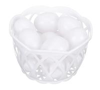 CHICAMPERA 1juego De Pascua De Plástico Para Falsos Simulados Para Manualidades y Actividades Infantiles Cesta Blanca Para Decoraciones De Pascua y Casa