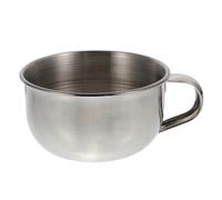 CHICAMPERA 1pieza Cuenco de Afeitado para Hombre de Acero Inoxidable Resistente con Asa Ergonómica Bol para Jabón de Afeitar Duradero y Estable para Uso Barberías y Hogar
