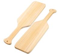 CHICAMPERA 2 Paletas de Fraternidad de Madera de Pino Macizo sin Terminar Superficie Lisa y Agujero para Decoración del Hogar y Manualidades