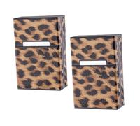 CHICAMPERA 2 Piezas Protector para Cigarros Estuche Funda con Cierre Magnético Diseño Clamshell Portátil para Hombre Cubierta Protectora para Caja de Cigarrillos Previene Humedad y Daños