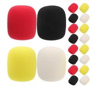 CHICAMPERA 20 Unidades Protector de Espuma Diseño Compacto y Resistente Funda Antiviento para Micrófono de Mano Lavable y Reutilizable para Mayoría de Micrófonos