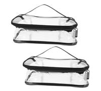 CHICAMPERA 2piezas Bolso De PVC Transparente Neceser De Viaje Bolso Térmico para Cosméticos para Maquillaje Artículos De Tocador Uso Baño o Viajes