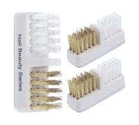 CHICAMPERA 3 Cepillos Limpiadores de Alambre para Brocas de Uñas Herramienta Profesional para Técnico de Taladro de Uñas Accesorios Resistentes para Limpieza de Polvo en Salones y Uso