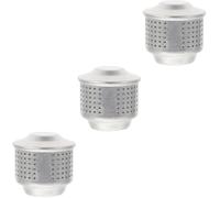 CHICAMPERA 3 Piezas Cafetera a prueba de salpicaduras salpicando goteo salpicar tapa antisalpicaduras tapa a prueba de salpicaduras de café de salpicaduras de olla aluminio Plata