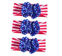 CHICAMPERA 3piezas Diadema de Estrellas y Rayas para Bebés de Tocado para Recién Nacidos Accesorios Cabello de Independence Day para Fotos y Celebraciones