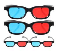 CHICAMPERA 4 Gafas 3D para Smartphone y Proyector Rojas y Azules de Plástico Ligeras y Cómodas Ideales para Ver Películas en Casa