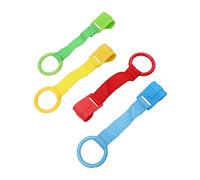 CHICAMPERA 4 Piezas Anillos de Aprendizaje para Bebés Asistente para Caminar con Colores Vibrantes Anillas de para Cuna y Parque Infantil para Bebés que Aprenden