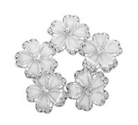 CHICAMPERA 5 Botones Decorativos en Forma de Flor Cristal, Aleación de Zinc Resistente Rotura, Multifunción para Ropa Diy, Estilo Vintage y Elegante, Paquete de 5 Piezas