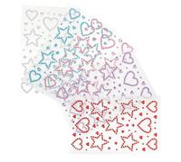 CHICAMPERA 5 Hojas Pegatinas Adhesivas para Rostro con Gemas Autoadhesivas Diseño Elegante de Corazones y Estrellas de Rhinestones para Maquillaje y Scrapbooking Duración Prolongada para