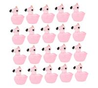 CHICAMPERA 50 Piezas Mini Flamingo Figurines con para Manualidades y Decoraciones Diy Figuras de Animales Miniaturas Luminiscentes Accesorios para Fiestas y Decoración de
