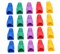 CHICAMPERA 50 Protectores Antipolvo para Cables Cat5 y Cat7 de PVC, Cubiertas para Conectores Ethernet, Mejora el Rendimiento de Red y Organización Versátil Color Aleatorio