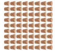 CHICAMPERA 50 Tapones de Corcho Cónicos de Madera Beige para Botellas de Vino y Frascos de Perfumería, Diseño a Prueba de Fugas para Proyectos DIY y Preservación de Aroma