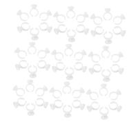 CHICAMPERA 500 Piezas Anillos Porta Pigmentos Desechables para Tatuajes y Extensiones de Pestañas Anillos Plásticos Pequeños para Pegamento de Uñas y Cosmético Diseño Ergonómico para