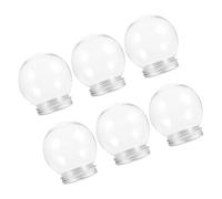 CHICAMPERA 6 Bolas de Invierno DIY para Manualidades con Tapa de Rosca, Globos de Agua Transparentes de 150ml en Plástico Pet y Aluminio, Diseño Simple y Práctico para Ambientación Festiva