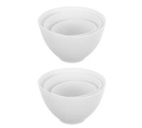 CHICAMPERA 6 Cuencos de Silicona Blancos Anti-caída y Fáciles de Limpiar para Faciales Caseras para Cuidado Facial y Capilar