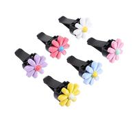 CHICAMPERA 6 juegos Ambientador Difusor de Aromas Clip para Ventilación de Coche de Decoración Floral y Práctica para Interior del Vehículo