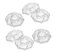 CHICAMPERA 6 Tapas Transparentes para Pedales de Efectos de Guitarra Forma de Diamante Tapas Protectoras de Plástico para Interruptores de Pie Accesorios para Pedalera Compatibles y