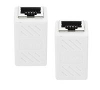 CHICAMPERA Adaptador Ethernet Hembra a Hembra Rj45 Conector Cat6 y Cat5e, 2piezas, Material Abs y Aleación de Zinc, Instalación Plug And Play Flexible para Redes