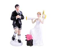 CHICAMPERA Adorno para Tarta de Boda Temática de Fútbol para Novios, Figuras de Resina Sintética Resistentes Que No se Deforman ni Destiñen, Adecuado para Fiestas de Boda