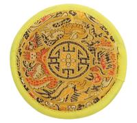 CHICAMPERA Almohadilla para Cuenco Tibetano Budista Amarilla Hecha a Mano de Algodón Portátil para Soporte y Protección en Meditación
