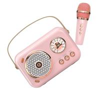 CHICAMPERA Altavoz Portátil Micrófono Estéreo para Karaoke en Casa y Exterior, Batería 1200mAh, Tamaño Compacto 11.20X7.00X5.50 CM, Adecuado para Cumpleaños