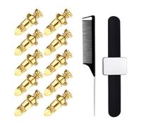CHICAMPERA Anillo Metálico Set de 1 Pieza para Seccionar el Cabello Superficie Lisa Multi-funcional para Trenzar y Peinar Adecuado para Peluquería y Cosplay