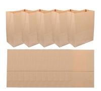 CHICAMPERA Bolsas De Papel Kraft Reutilizables para Verduras y Frutas, Tamaño 16, Lavables y Resistentes Al Aceite, Bolsa Organizadora Ecológica para Hogar y Supermercado, Pack De 20 Unidades