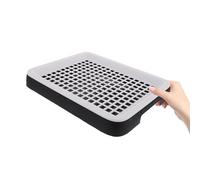 CHICAMPERA Caja de Arena Diseño Anticaídas para Entrenamiento de Conejos Material PP Resistente para Baño Fijo y Fácil Limpieza