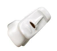 CHICAMPERA Caja de Pañuelos de Resina Diseño Estatua Moai en Color Blanco, Porta Pañuelos Faciales Función de Extracción para Oficina o Estudio