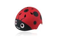 CHICAMPERA Casco de Seguridad Protección Añadida en Abs y Diseño de Mariquita para Patinaje y Carretilla, Casco Rojo para Bicicleta Infantil