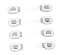 CHICAMPERA Cerradura de Seguridad Autoadhesiva para Niños Pestillo de Cajón de 4 Piezas Antipinchazos para Gabinetes y Cajones Pestillo de Seguridad para Bebés Instalación y Uso