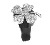 CHICAMPERA Clip de Ambientador de Auto con Brillantes Accesorio Decorativo para Ventilación de Automóviles Compatible con Varios de Instalar Diseño Creativo y Elegante Color Plateado