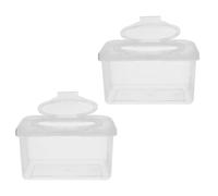 CHICAMPERA Contenedor para Toallitas Húmedas para Bebés de 1850ml, Caja Multifuncional de Pp Tapa Antipolvo para Dormitorio y Estudio, Paquete de 2 Unidades