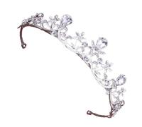 CHICAMPERA Diadema Diseño de Cristal para Mujer y Niña, Banda de Aleación en Tonos Claros, para Fiestas y Compromiso, Elegante y Decorativa