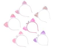 CHICAMPERA Diadema Pelo Orejas de Gato de Plástico Jóvenes, 6 Piezas, Accesorios Decorativos para Fiestas y Juegos de Roles
