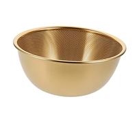 CHICAMPERA Escurridor de Alimentos Inoxidable Cesta para Lavar Verduras y Arroz Colador Multifunción para Cocina Recipiente Dorado
