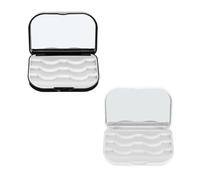 CHICAMPERA Estuche Organizador 2 Piezas Reutilizable para Pestañas Postizas de Plástico Tapa Magnética para Mantener Pestañas Ordenadas en Obsequio para y Mujeres