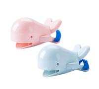 CHICAMPERA Extensor De Grifo Para Niños Diseño Delfín, 2 Piezas Flexibles De Material Seguro, Extensor De Manija Para Baño y Cocina, Accesorios Infantiles Para Lavamanos, Colores Aleatorios