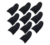 CHICAMPERA Fundas para Dedos para Juegos De Teléfono Elásticas y Transpirables Antideslizantes Fibra Conductora Ultrafinas 10 Unidades Accesorio para Jugadoras Negras Borde Negro Carbono