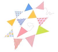 CHICAMPERA Guirnalda de Banderines Triangulares para Decoración de Cumpleaños y Fiestas Infantiles Coloridas para Guarderías y Celebraciones Instalación Rápida