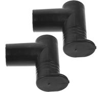 CHICAMPERA Juntas para Percheros de Plástico, Conector de Ángulo Recto Negro, 2 Piezas para Varillas de Secado, Accesorio para Tendedero y Barra Extensible, Uso en Dormitorio y Hogar