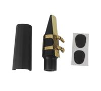 CHICAMPERA Kit De Accesorios Para Saxofón Tenor 5 Piezas, Boquilla Lengüeta, Clip, Tapa y Almohadilla Dental Negro, Multifunción Para Práctica y Mejora Del Tono