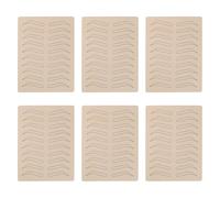 CHICAMPERA Lámina de Piel para Practicar Tatuajes de Cejas, Goma Negra Textura Similar a Tejido Cutáneo, Paquete de 6 Hojas para Práctica de Microblading