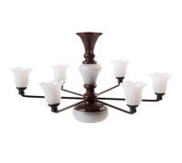 CHICAMPERA Lámpara Colgante en Miniatura para Casa de Muñecas Decoración de Musgo, Material Metal y Abs, Luz Luminosa para Paisaje Interior y Mini Casa