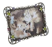 CHICAMPERA Marco de Fotos Vintage de Metal Diseño Europeo Antiguo Elegante, Adorno Decorativo para Boda, Acabado Tallado y Trabajo Fino para Mesa o Pared