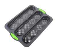 CHICAMPERA Molde de Silicona para Pan Francés Bandeja Horno Antiadherente Cavidades para Hornear Herramienta de Cocina para Pan y Pasteles Verde