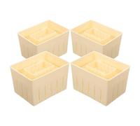CHICAMPERA Molde Prensa para Hacer Queso y Tofu Casero 4 Piezas 140x105x95 Mm Herramienta de Prensado Práctica para Cocina Hogar Utensilios para Queso DIY