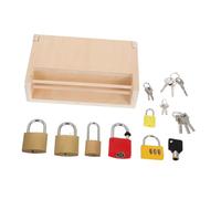 CHICAMPERA Montessori de Cerraduras y Llaves de Madera para Pequeños Juguete Educativo para Desarrollo Cognitivo Coordinación Mano-Ojo y Atención para Interacción Familiar y Entrenamiento de