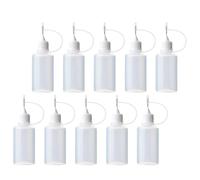 CHICAMPERA Pack de 10 Botellas Exprimibles de Pegamento de 30ml Aguja Metálica, Reutilizables y Fáciles de Apretar para Manualidades y Quilling Color Aleatorio